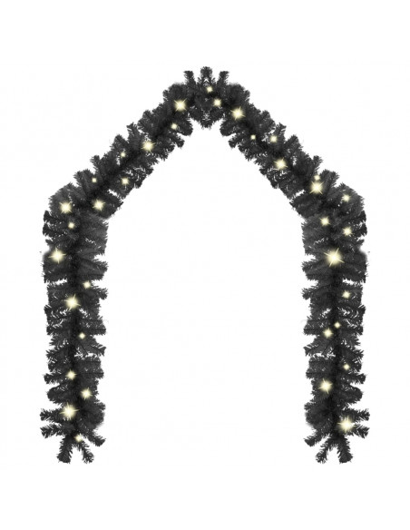 Ghirlanda Natalizia con Luci a LED 5 m Nera