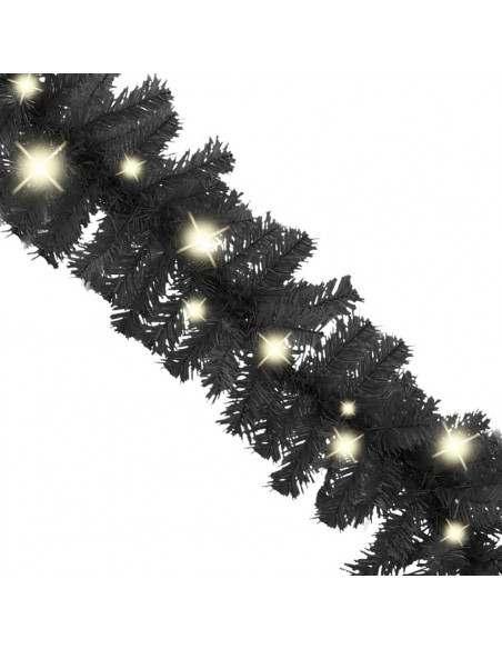 Ghirlanda Natalizia con Luci a LED 5 m Nera