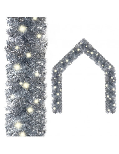 Ghirlanda Natalizia con Luci a LED 10 m Argento