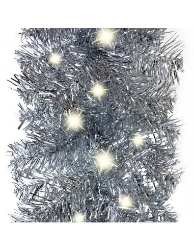Ghirlanda Natalizia con Luci a LED 10 m Argento