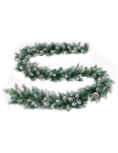 Ghirlanda Natalizia con Luci a LED 2,7 m in PVC Verde