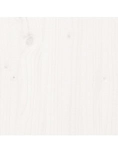 Giroletto con Testiera Bianco 90x200 cm in Legno Massello