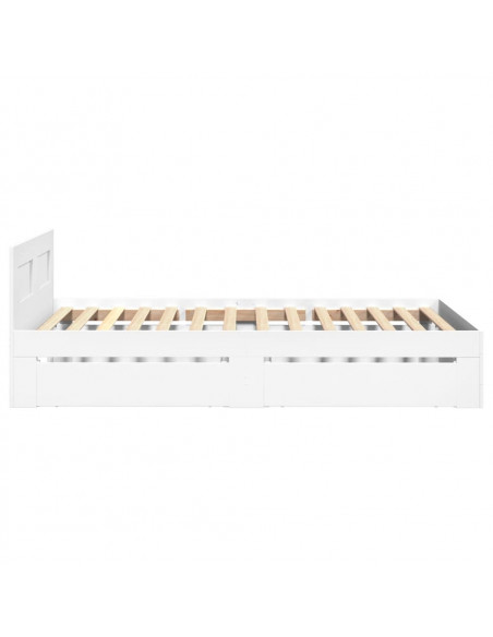 Giroletto con Testiera Bianco 90x200 cm in Legno Multistrato