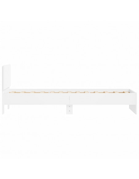 Giroletto con Testiera Bianco 90x200 cm in Legno Multistrato