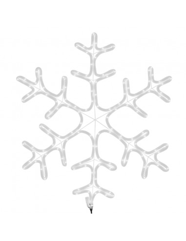 Figura Natalizia Fiocco di Neve LED 3 pz Bianco Caldo 59x59 cm