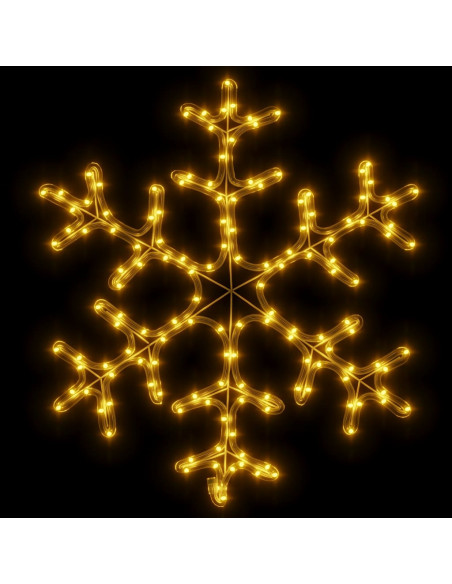 Figura Natalizia Fiocco di Neve LED 3 pz Bianco Caldo 59x59 cm