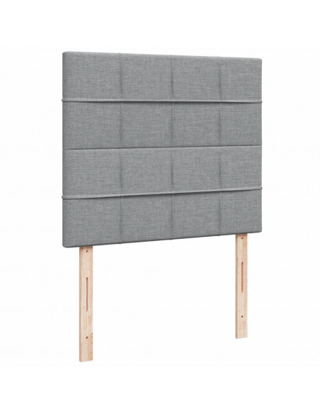 Giroletto a Molle con Materasso Grigio Chiaro 120x200cm Tessuto