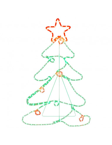 Figura Albero di Natale con 144 LED 88x56 cm