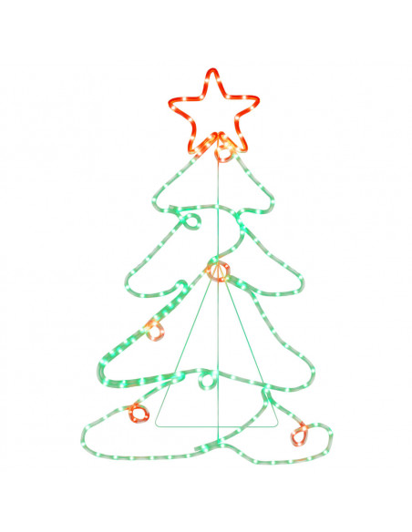 Figura Albero di Natale con 144 LED 88x56 cm