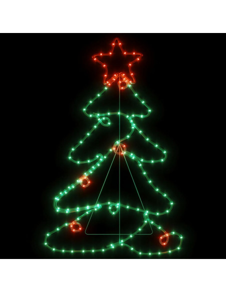 Figura Albero di Natale con 144 LED 88x56 cm