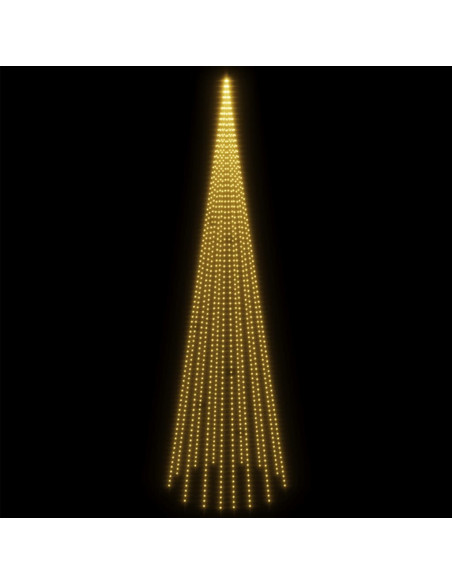 Albero di Natale Pennone Bianco Caldo 1134 LED 800 cm