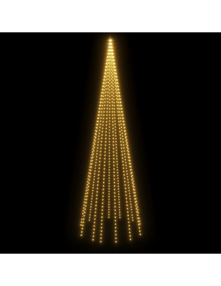 Albero di Natale Pennone Bianco Caldo 732 LED 500 cm