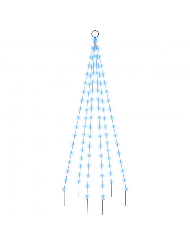 Albero di Natale Pennone Blu 108 LED 180 cm