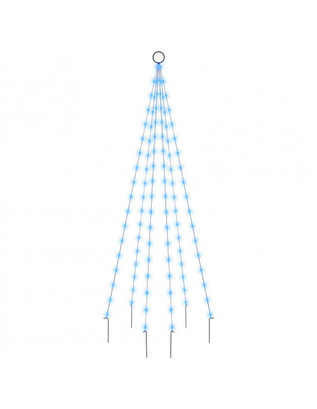 Albero di Natale Pennone Blu 108 LED 180 cm