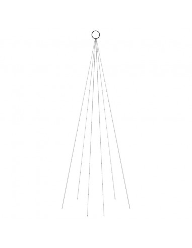 Albero di Natale Pennone Blu 108 LED 180 cm