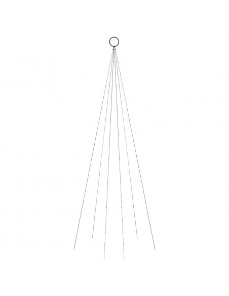 Albero di Natale Pennone Blu 108 LED 180 cm