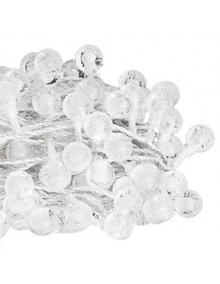 Filo Luci Fatate Sferiche 40m 400 LED Bianco Caldo 8 Funzioni