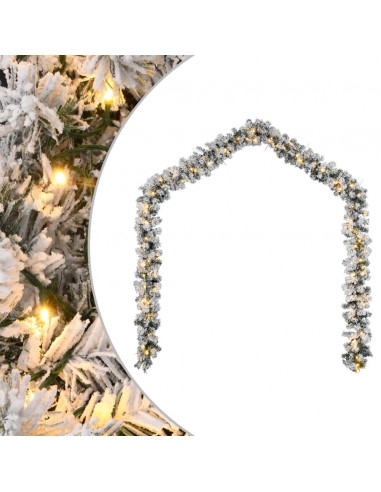 Ghirlanda Natalizia con Luci a LED 20 m in PVC Verde