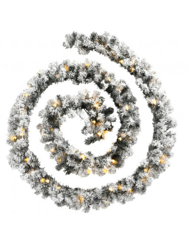 Ghirlanda Natalizia con Luci a LED 20 m in PVC Verde