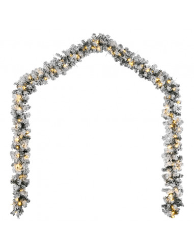 Ghirlanda Natalizia con Luci a LED 20 m in PVC Verde