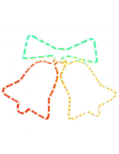 Figura Natalizia di Campane con 72 LED 50x56 cm