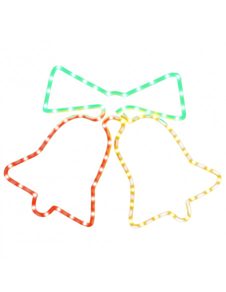 Figura Natalizia di Campane con 72 LED 50x56 cm