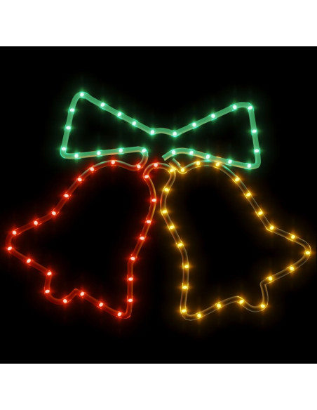 Figura Natalizia di Campane con 72 LED 50x56 cm