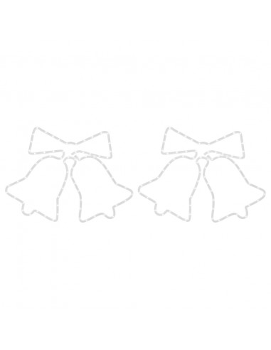 Figure Natalizie Campane con 72 LED 2 pz 50x56 cm