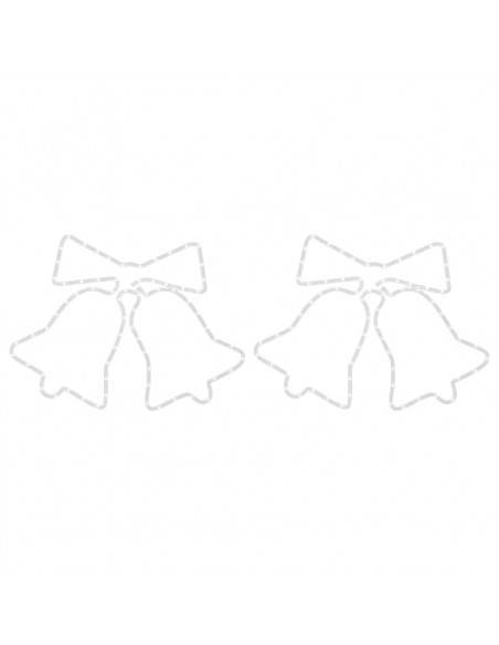 Figure Natalizie Campane con 72 LED 2 pz 50x56 cm