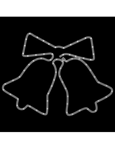 Figure Natalizie Campane con 72 LED 2 pz 50x56 cm