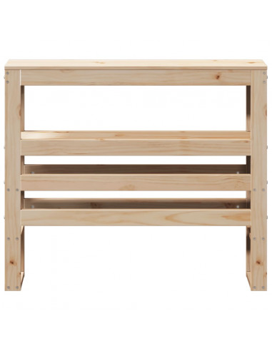 Testiera con Ripiani 100 cm in Legno Massello di Pino