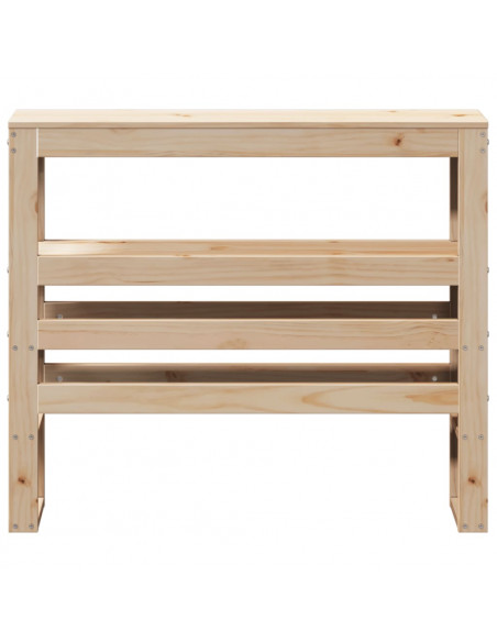 Testiera con Ripiani 100 cm in Legno Massello di Pino