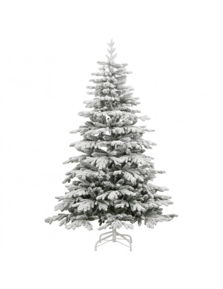 Albero Natale Artificiale Incernierato con Neve Fioccata 180 cm
