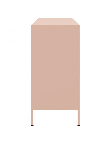 Credenza Rosa 100,5x39x79 cm in Acciaio Laminato a Freddo