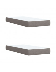 Giroletto a Molle con Materasso Tortora 200x200 cm in Tessuto