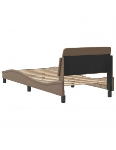 Giroletto con Testiera Cappuccino 90x200 cm in Similpelle