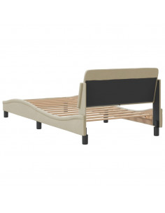 Giroletto con Testiera Crema 100x200 cm in Tessuto