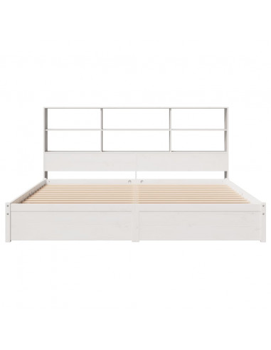 Giroletto con Libreria senza Materasso 180x200 cm in Legno Pino