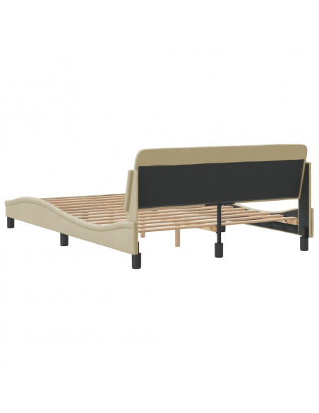 Giroletto con Testiera Crema 140x190 cm in Tessuto