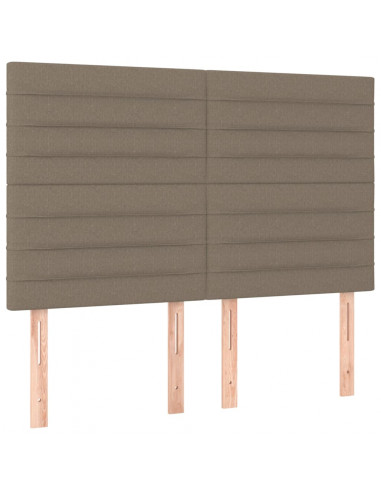 Giroletto a Molle con Materasso Tortora 140x190 cm in Tessuto