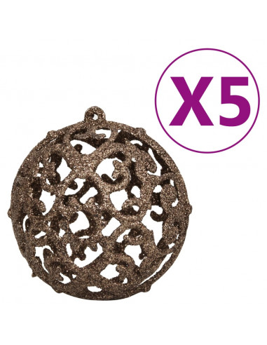 Albero di Natale Preilluminato con Palline Bianco 180 cm