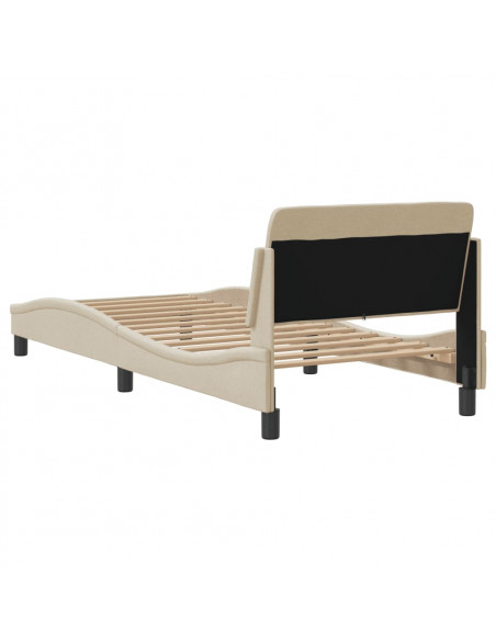 Giroletto con Testiera Crema 90x190 cm in Tessuto