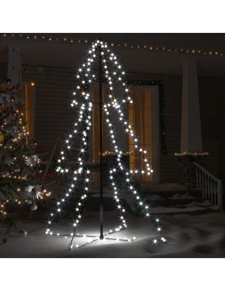 Albero di Natale a Cono 200 LED per Interni Esterni 98x150 cm