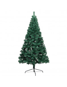 Albero di Natale Preilluminato con Supporto Verde 120 cm PVC 2