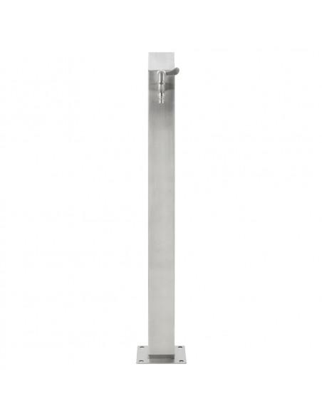 Fontanella a Colonna in Acciaio Inossidabile Quadrata 95 cm