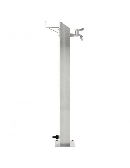 Fontanella a Colonna in Acciaio Inossidabile Quadrata 95 cm