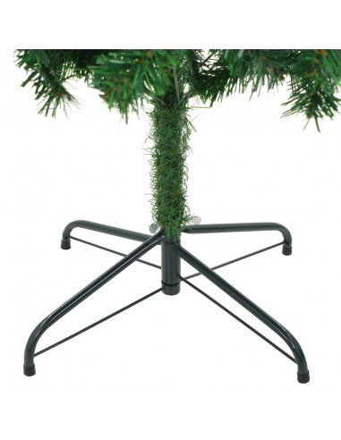 Albero di Natale Preilluminato Palline Bianco 210 cm 910 Rami