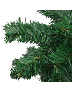 Albero di Natale Preilluminato con Palline 240 cm Verde 2