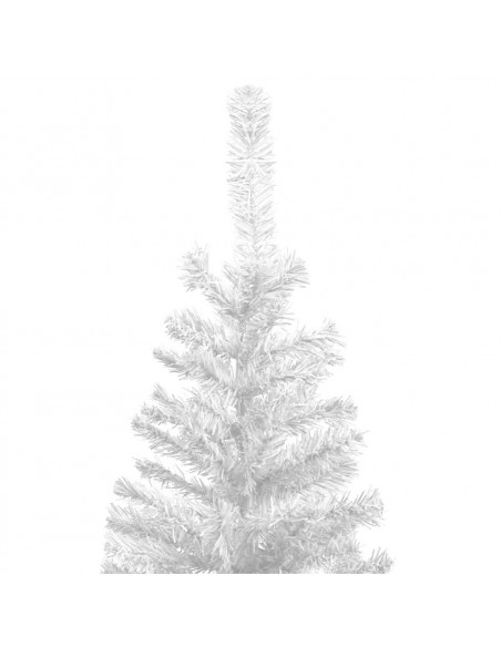 Albero di Natale Artificiale Preiluminato Palline 240 cm Bianco