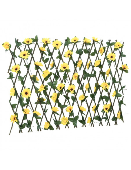 Traliccio Edera Artificiale Espandibile 5pz Giallo 180x60 cm